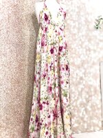 Sommer Neck-Maxikleid, Blumenprint