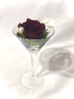 Longlife Rose im Cocktailglas